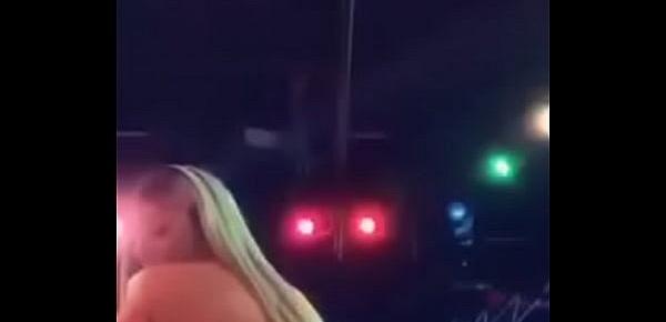  Young stripper shaking booty on stage